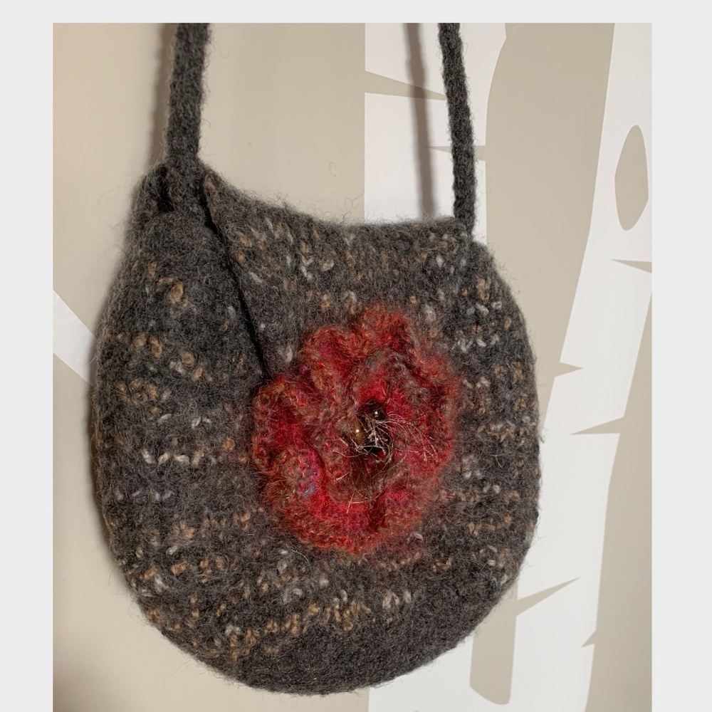 Evening Felted Wool Purse - Picture 3 of 7